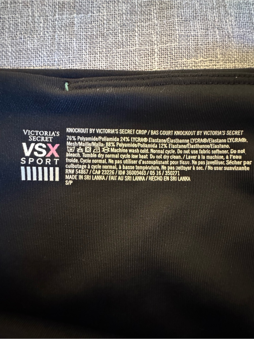 Victoria’s Secret VSX Sport Mesh Sided Crop Leggings Yoga Pants - Picture 10 of 10